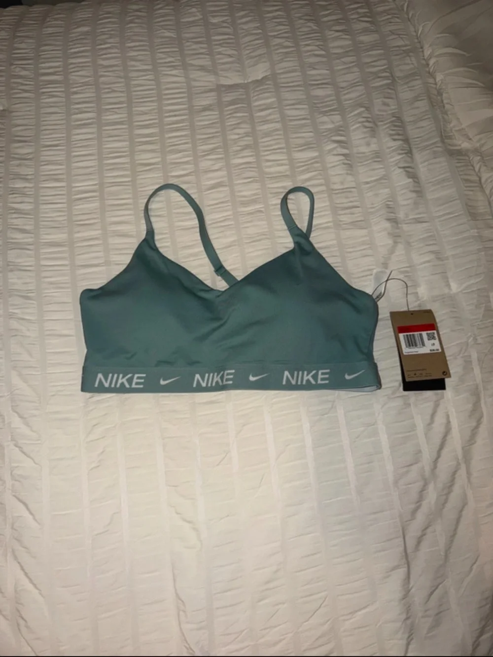 Nike Teal Sports Bra and Pro Shorts Set
